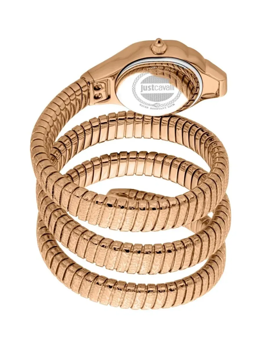 Женские часы Reptilia Quartz IP Stainless Steel Bracelet Watch Just Cavalli — изображение 2 из 3, оттенок розовый