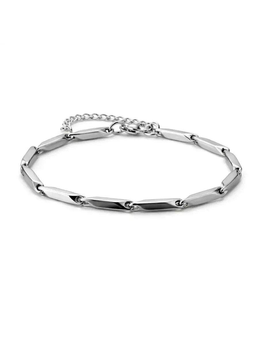 Браслет из нержавеющей стали Angled Link Rebl Jewelry — изображение 1 из 3, оттенок серебряный