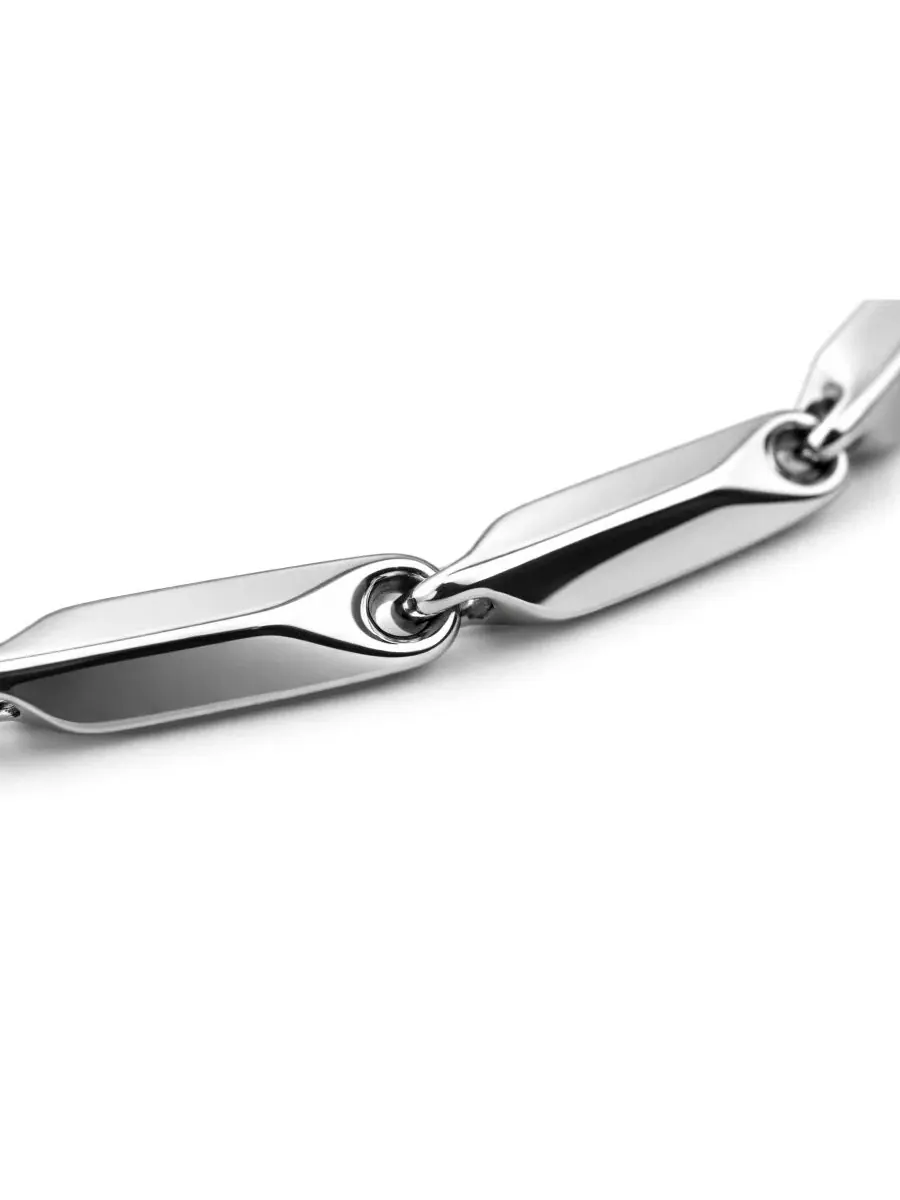 Браслет из нержавеющей стали Angled Link Rebl Jewelry — изображение 2 из 3, оттенок серебряный