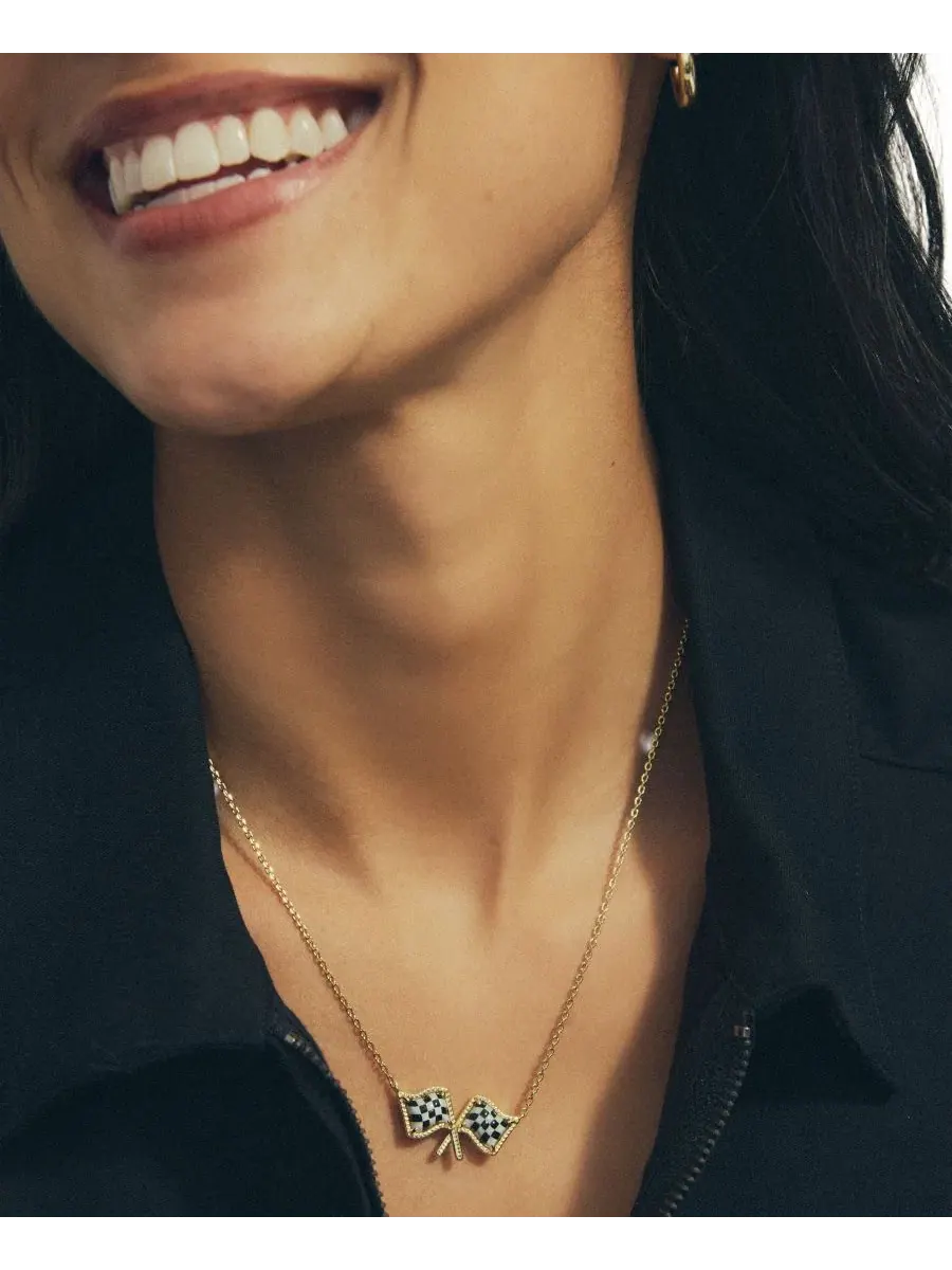 Кулон-подвеска с принтом в горошек Kendra Scott — изображение 4 из 4, оттенок золото