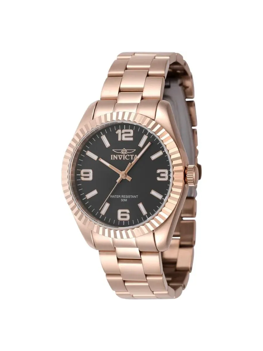 Женские часы Specialty Quartz 3 Hand Black Dial Invicta — изображение 1 из 3, оттенок золото