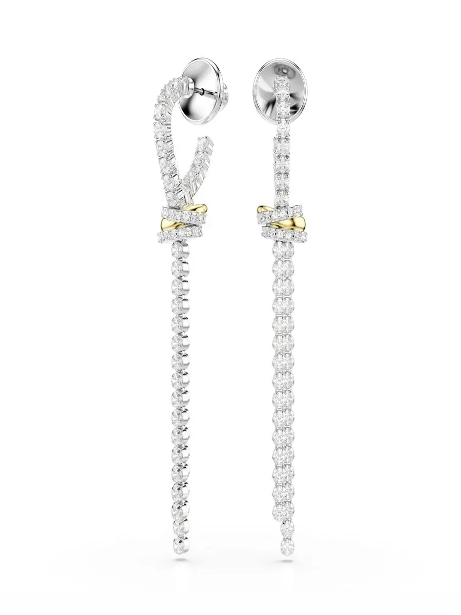 Серьги с кристаллами, модель Knot Swarovski — изображение 1 из 5, оттенок мульти
