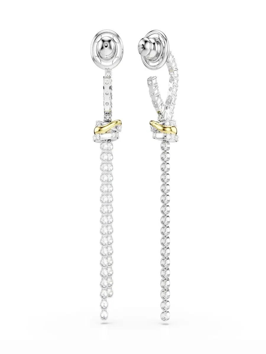 Серьги с кристаллами, модель Knot Swarovski — изображение 4 из 5, оттенок мульти