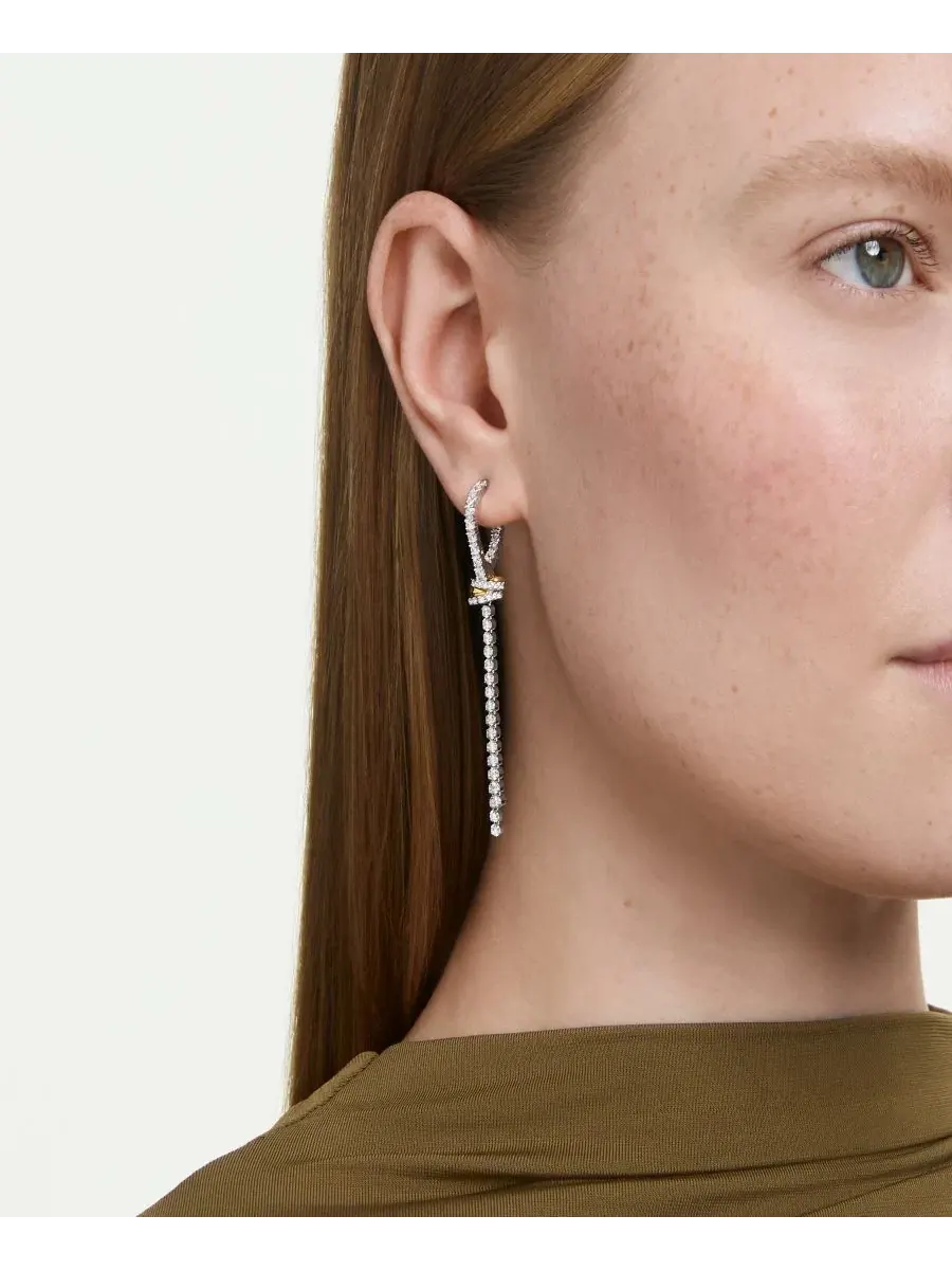 Серьги с кристаллами, модель Knot Swarovski — изображение 5 из 5, оттенок мульти