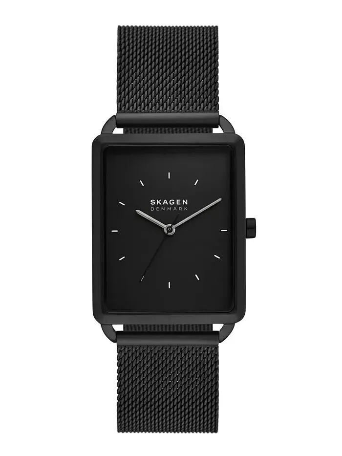 Мужские часы Hagen на три руки, черные, нержавеющая сталь, 36 мм Skagen
