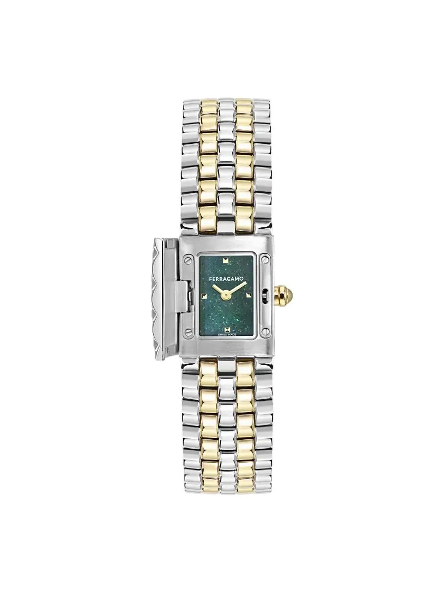 Женские наручные часы Duo Mini Two-Tone с браслетом из стали, 18.5 мм Ferragamo