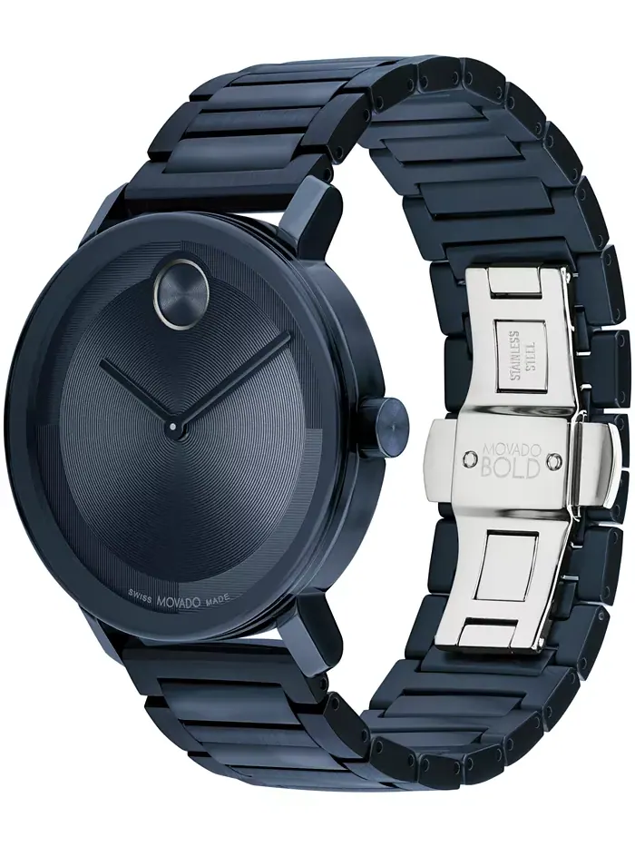 Мужские часы Bold Evolution 2.0 Swiss Quartz с ионным покрытием, синяя сталь, 40 мм Movado — изображение 2 из 3