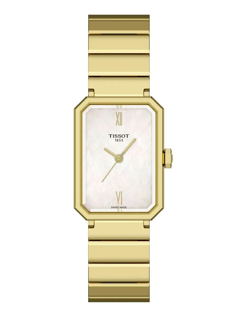 Женские часы с золотистым корпусом из нержавеющей стали, 21,80 мм Tissot — изображение 1 из 5, оттенок белый
