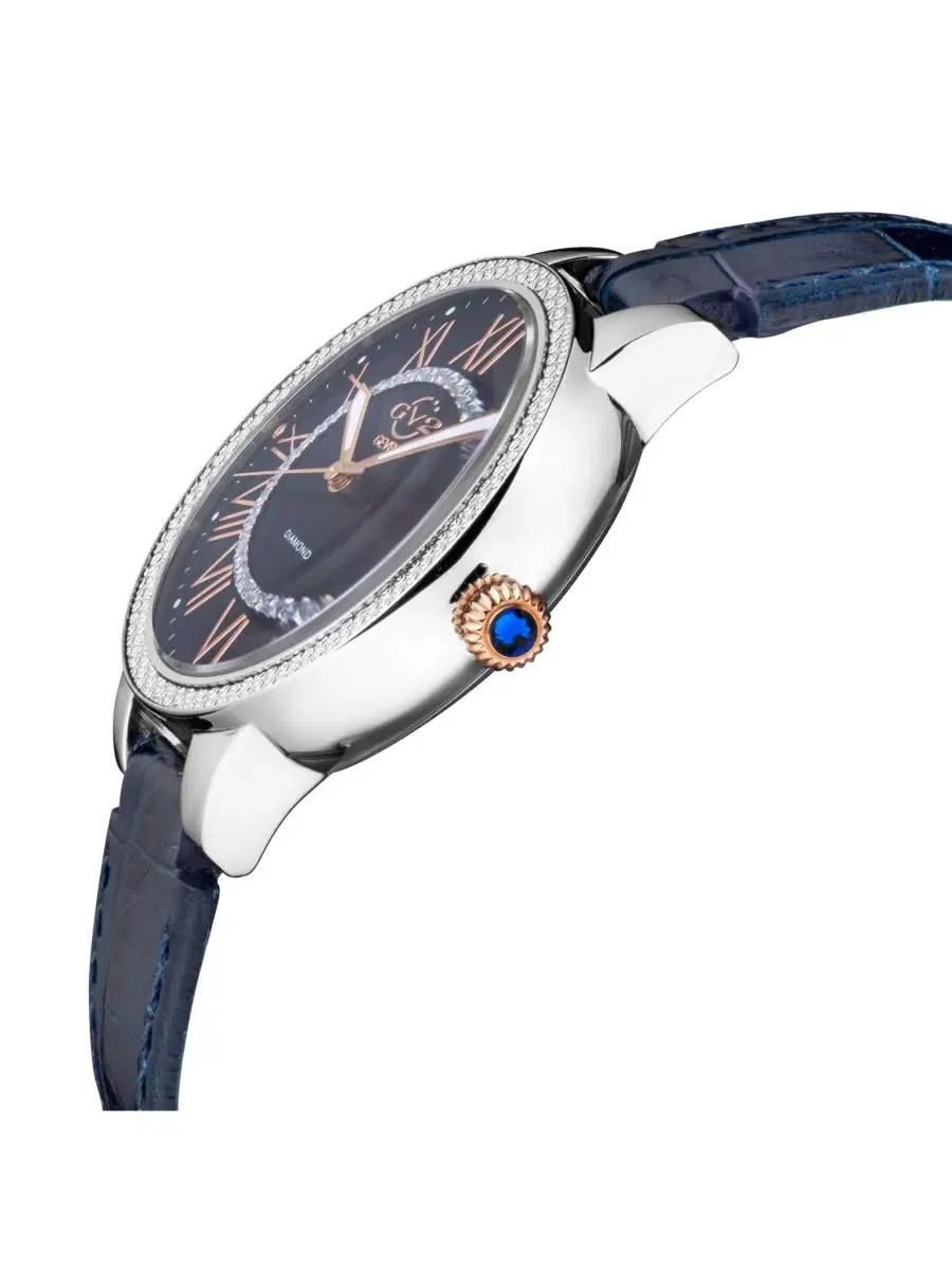 Женские часы Bellagio Swiss Quartz Diamond Silver Stainless Steel Bracelet Watch GV2 by Gevril — изображение 3 из 3