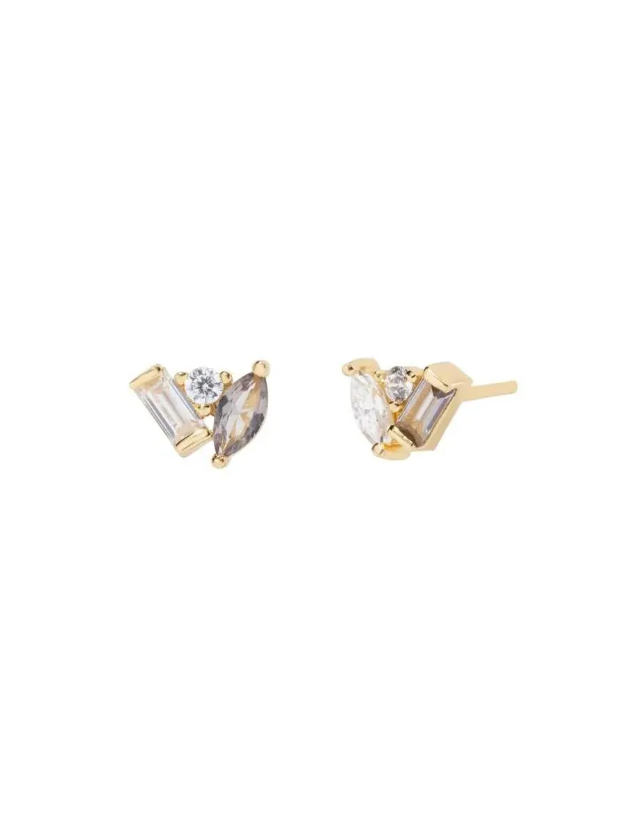 Серьги-пусеты Seraphina Moissanite Grey Spinel Little Sky Stone