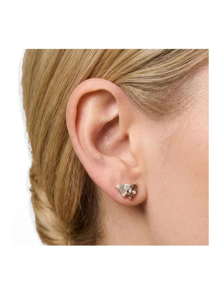 Серьги-пусеты Seraphina Moissanite Grey Spinel Little Sky Stone — изображение 2 из 3, оттенок серый