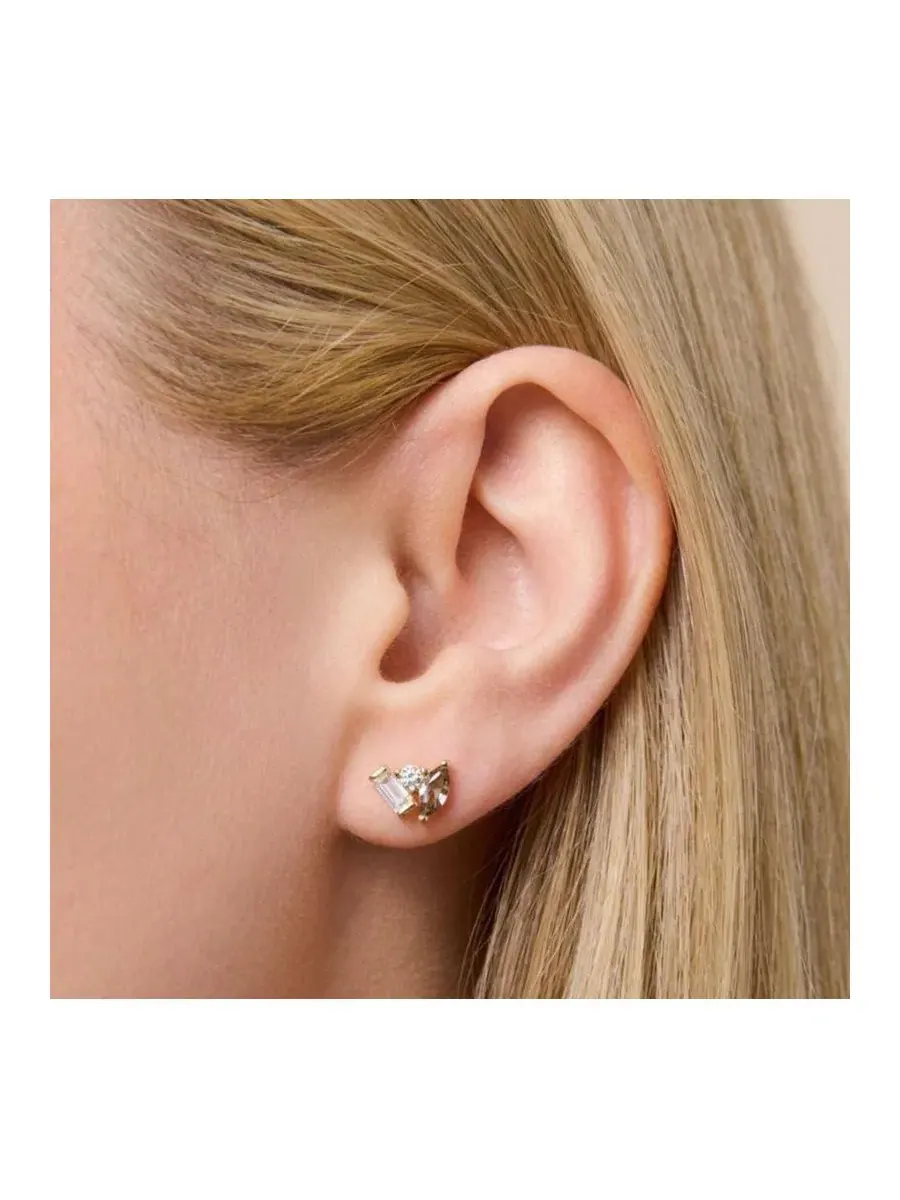 Серьги-пусеты Seraphina Moissanite Grey Spinel Little Sky Stone — изображение 3 из 3, оттенок серый