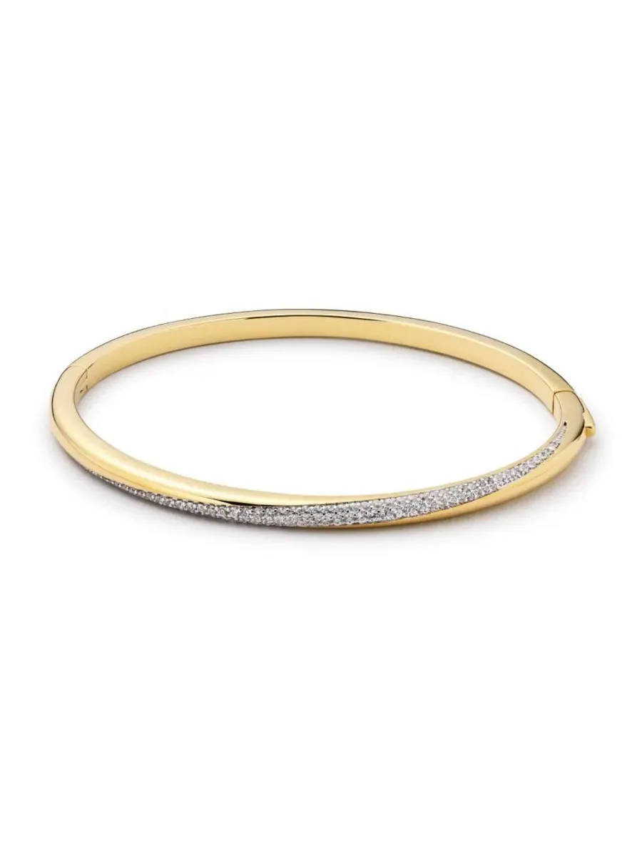 Браслет-манжета Kira Cubic Zirconia 14K Gold-Plated Ana Luisa — изображение 1 из 7, оттенок золото
