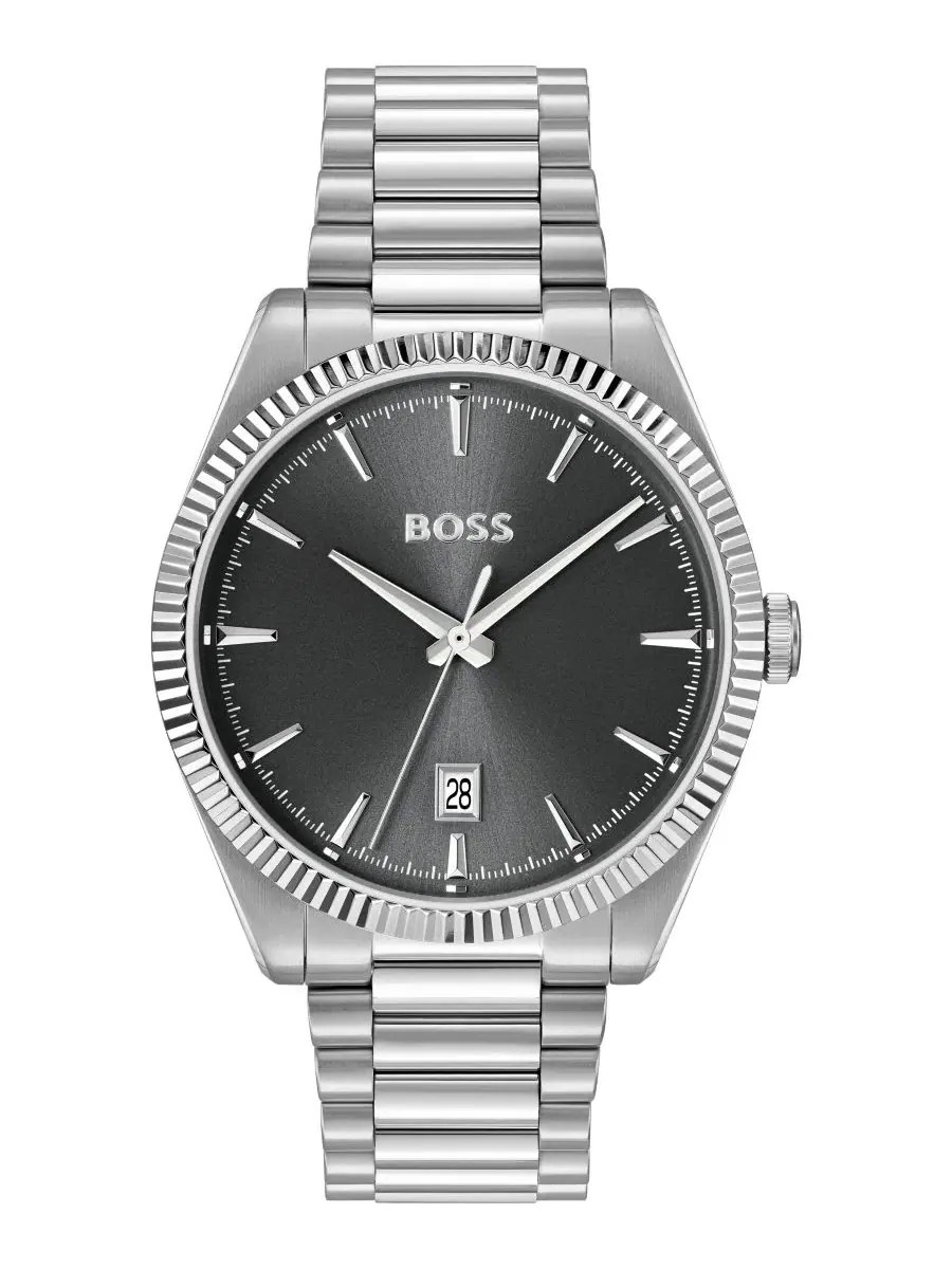 Мужские часы Cheswick Quartz Stainless Steel, 40 мм Hugo Boss — изображение 1 из 4, оттенок серебряный