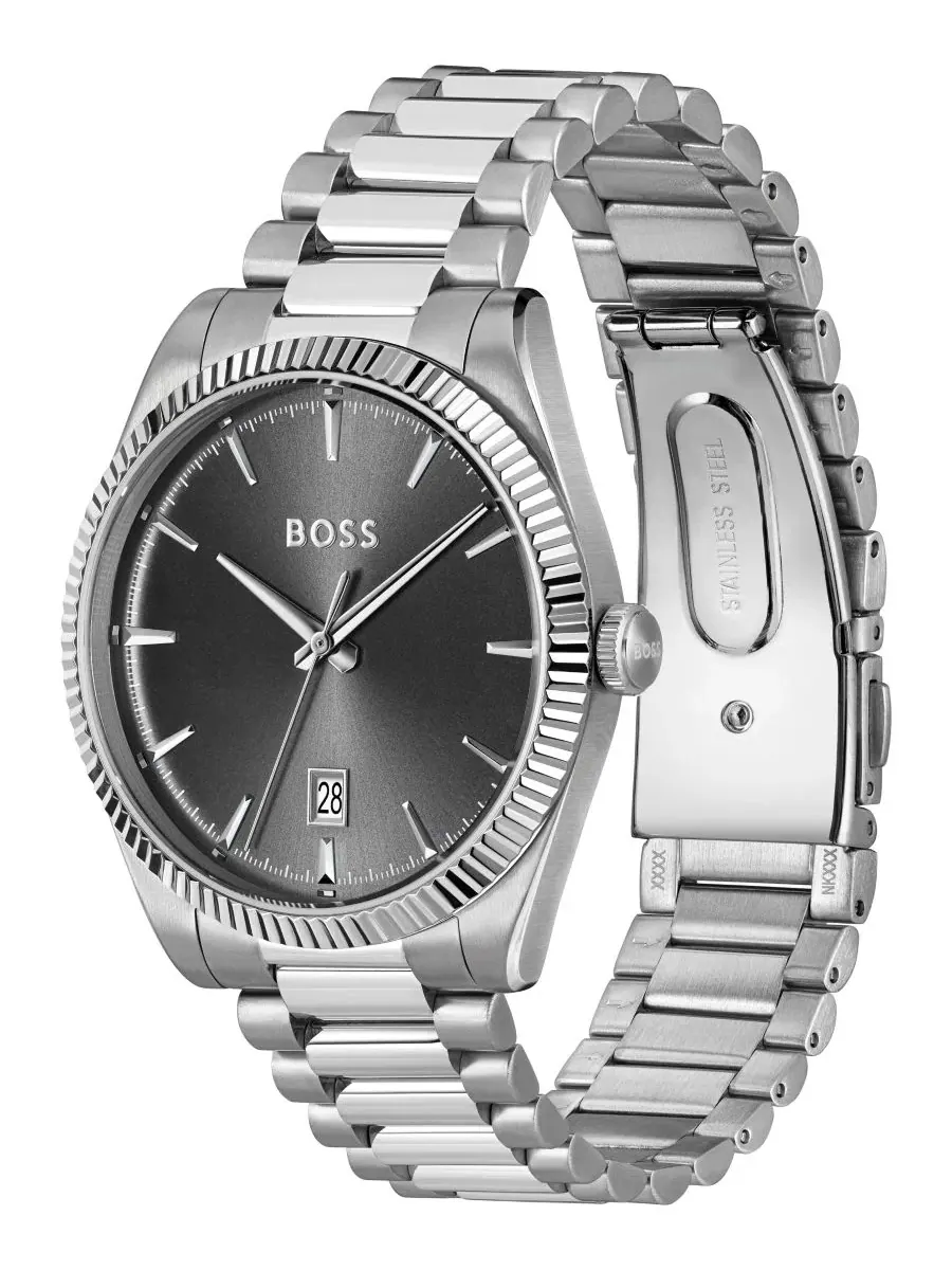 Мужские часы Cheswick Quartz Stainless Steel, 40 мм Hugo Boss — изображение 2 из 4, оттенок серебряный