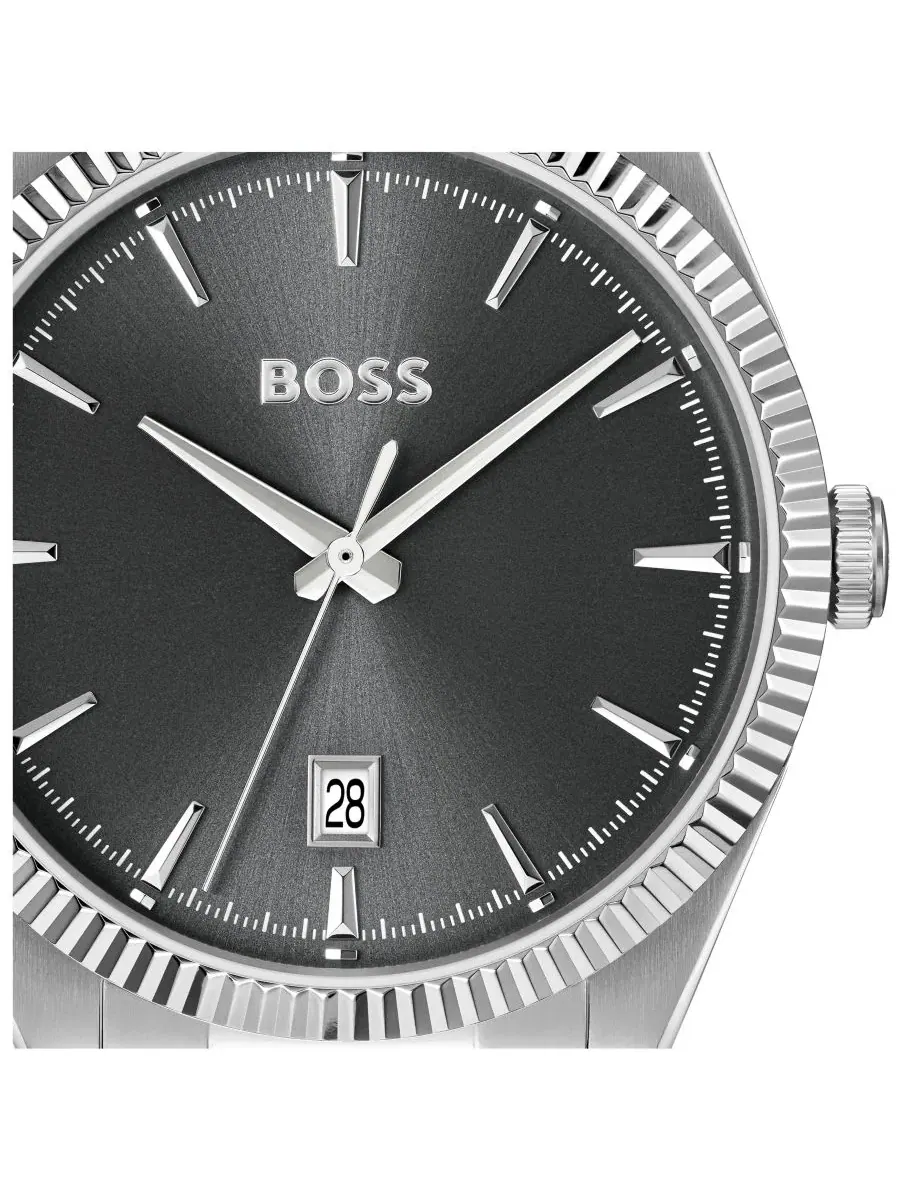 Мужские часы Cheswick Quartz Stainless Steel, 40 мм Hugo Boss — изображение 4 из 4, оттенок серебряный