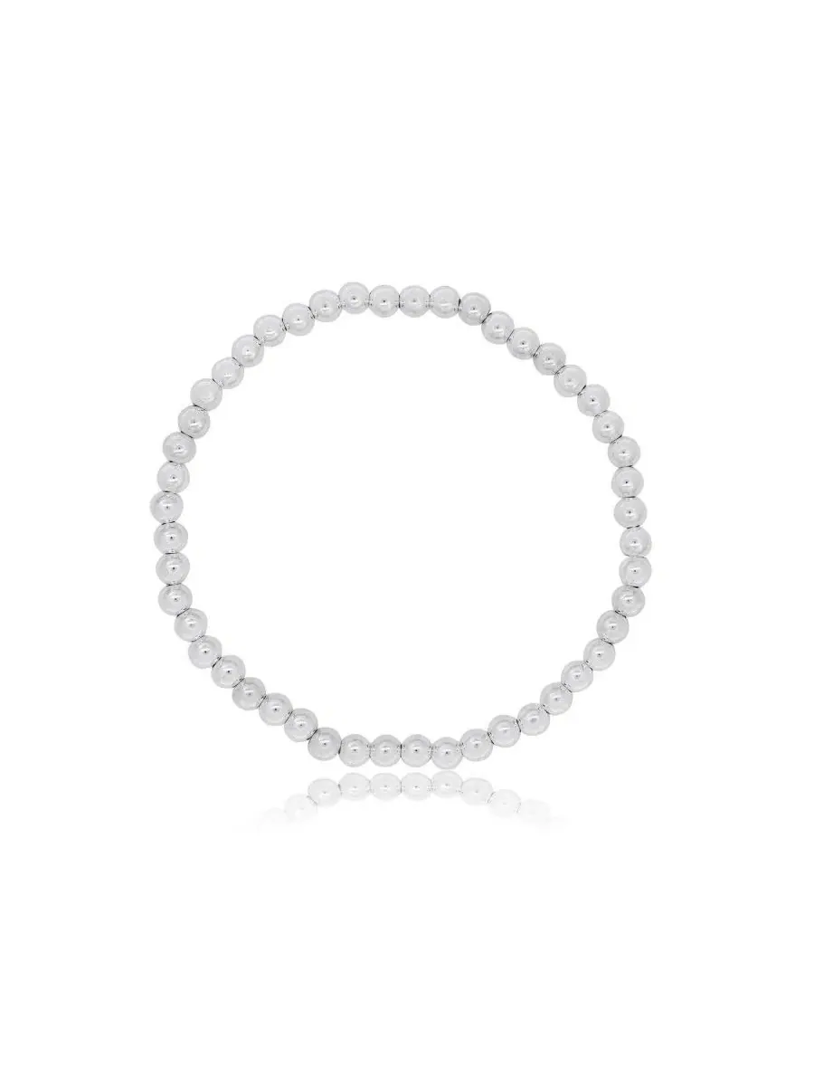 Браслет-цепочка с шариками Ball Bead Stretch Bracelet The Lovery — изображение 1 из 4, оттенок серебристый