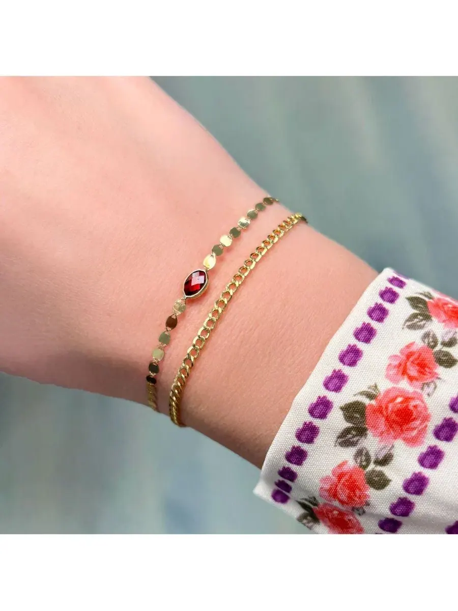 Браслет-цепочка Curb Chain 14K Yellow Gold The Lovery — изображение 3 из 3, оттенок золото