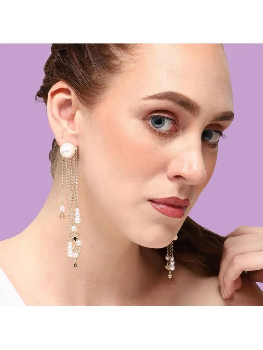 Серьги-подвески Pellet-Party Sohi — изображение 2 из 5, оттенок белый