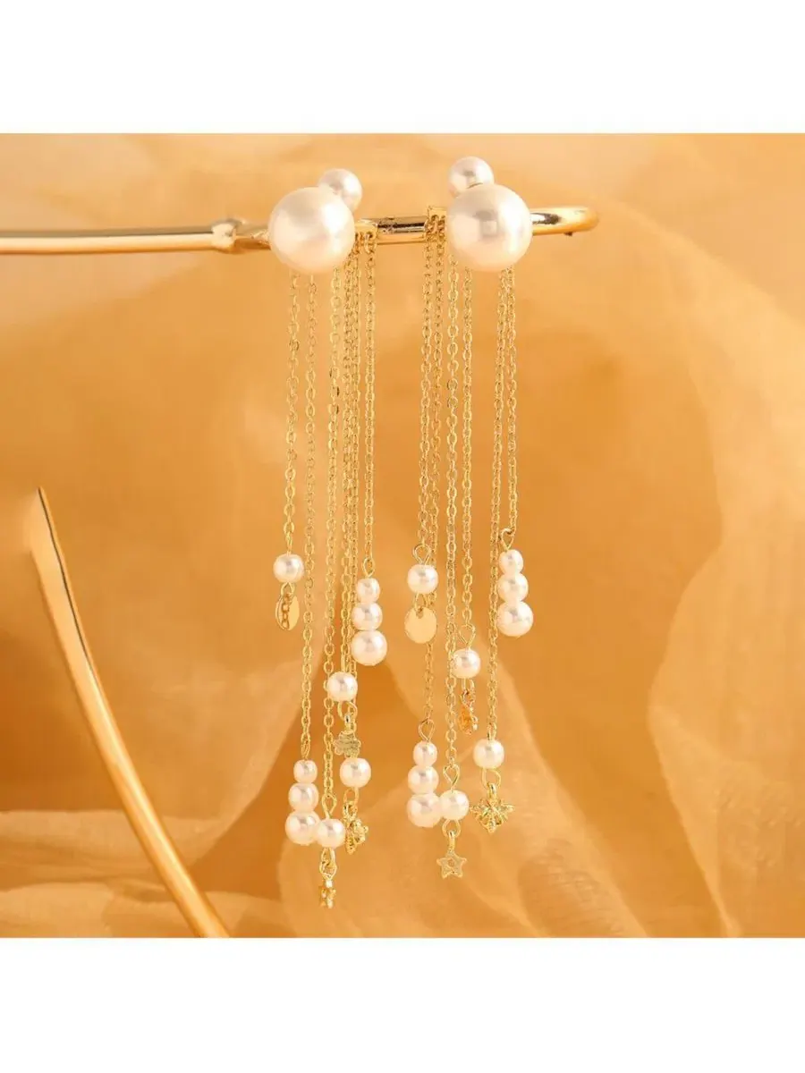 Серьги-подвески Pellet-Party Sohi — изображение 3 из 5, оттенок белый