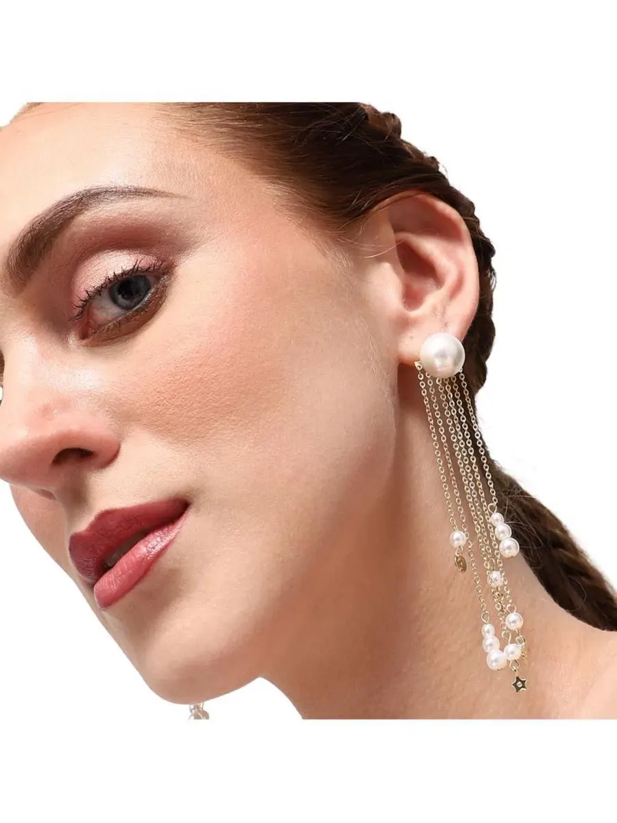 Серьги-подвески Pellet-Party Sohi — изображение 5 из 5, оттенок белый