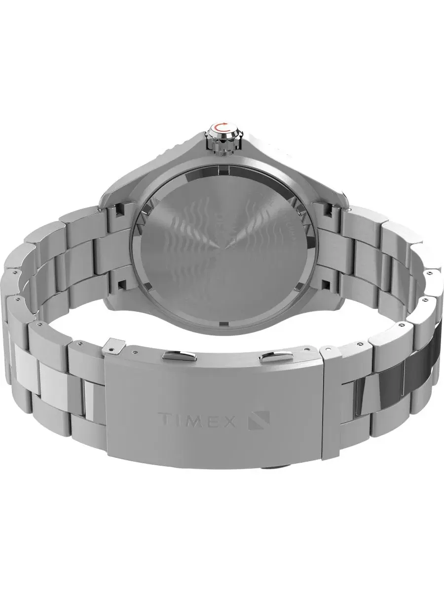 Мужские часы 44 мм из нержавеющей стали Timex — изображение 5 из 6, оттенок серебряный