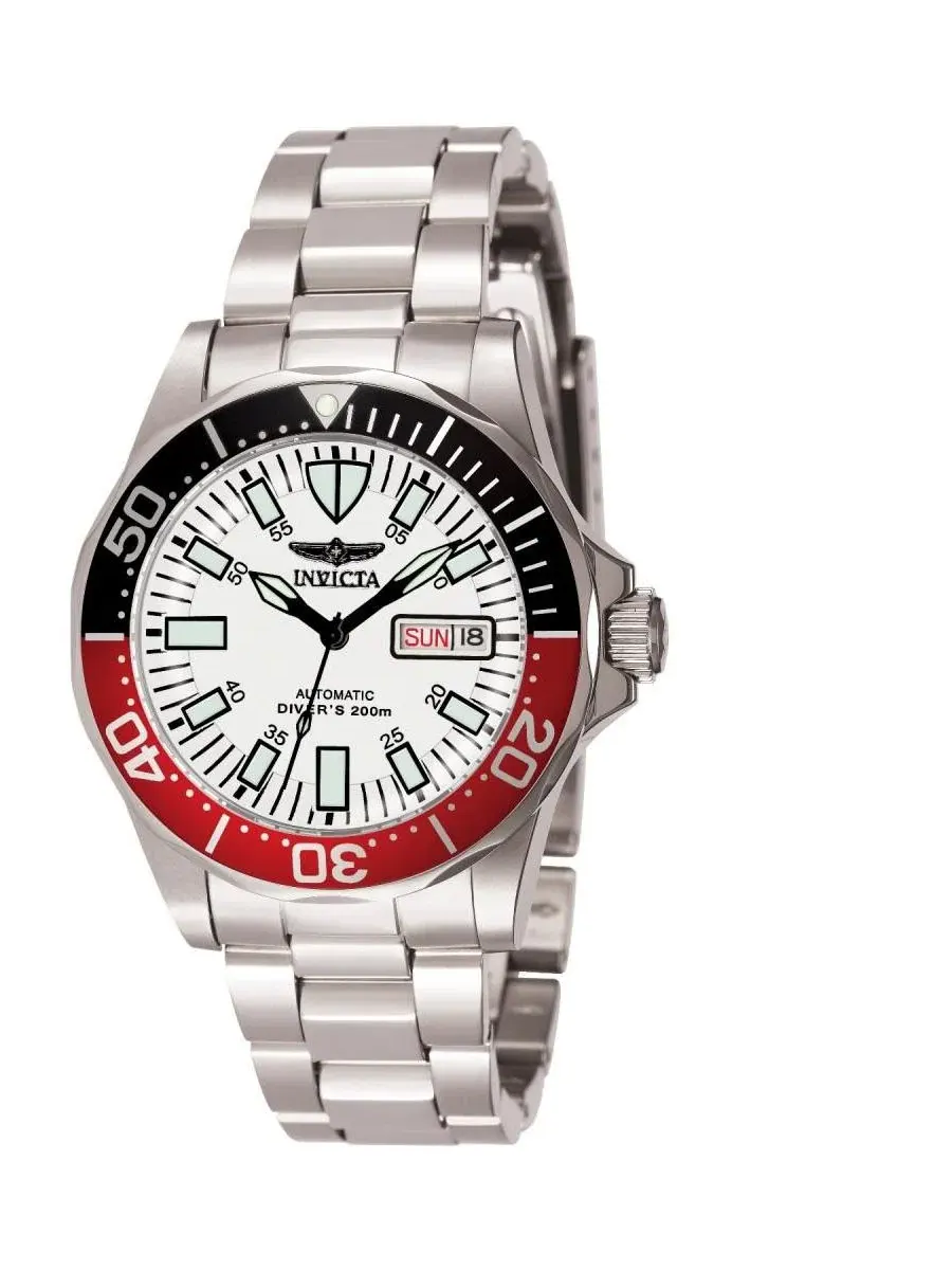 Мужские часы Automatic с белым циферблатом Invicta — изображение 1 из 3, оттенок серебристый