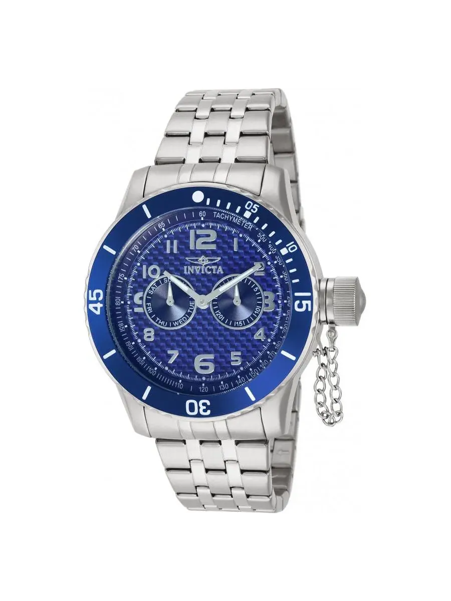 Мужские часы Specialty с хронографом, 48 мм, стальной корпус Invicta — изображение 1 из 3, оттенок серебряный