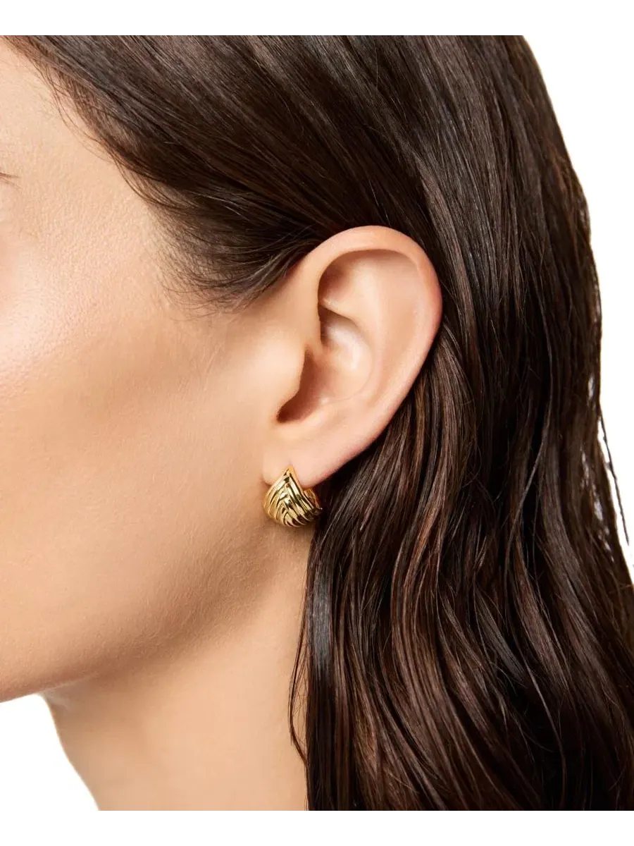 Серьги-конго с текстурой, 14K золотое покрытие, Haven Ana Luisa — изображение 3 из 4