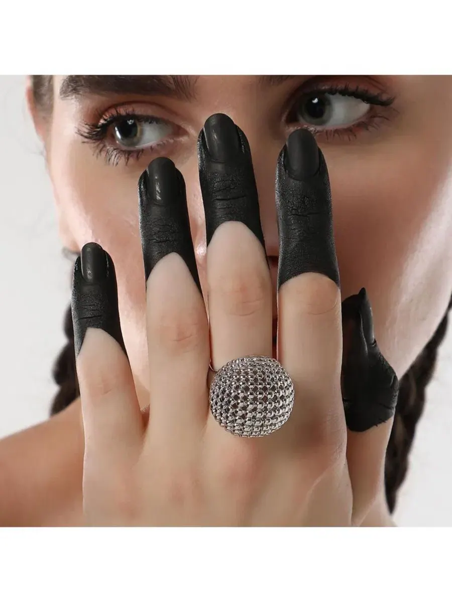 Кольцо-колье с кристаллами The Disco Ball Statement Ring SOHI — изображение 4 из 6, оттенок серебряный
