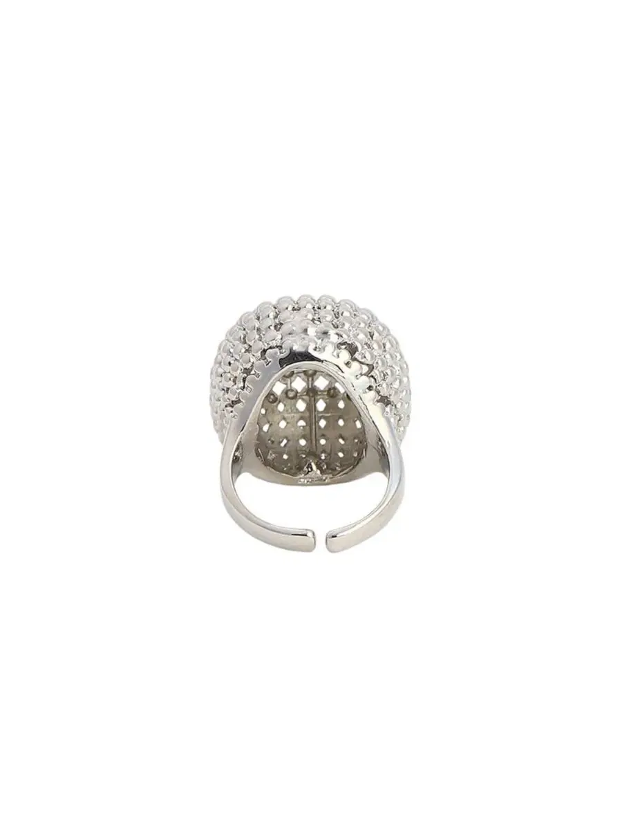 Кольцо-колье с кристаллами The Disco Ball Statement Ring SOHI — изображение 6 из 6, оттенок серебряный