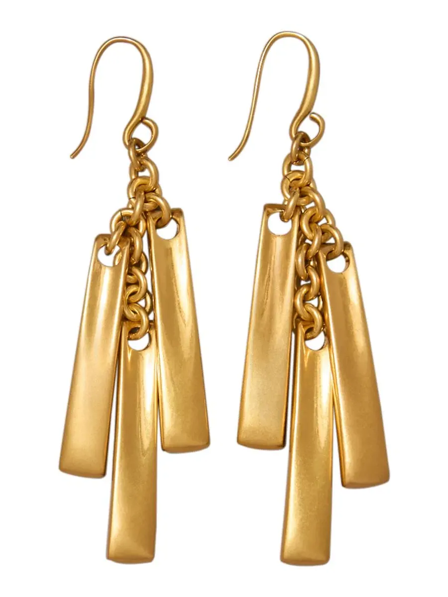 Серьги-подвески с позолотой, модель Movement Donna Karan New York — изображение 1 из 5