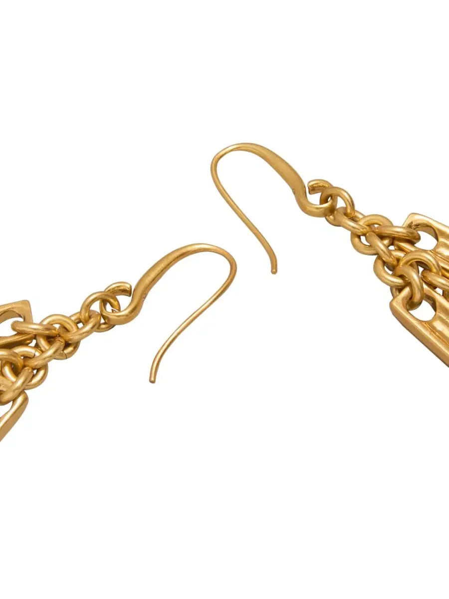 Серьги-подвески с позолотой, модель Movement Donna Karan New York — изображение 2 из 5