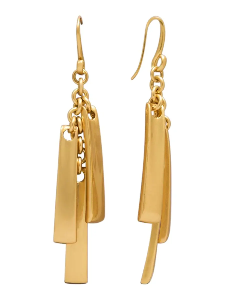 Серьги-подвески с позолотой, модель Movement Donna Karan New York — изображение 3 из 5