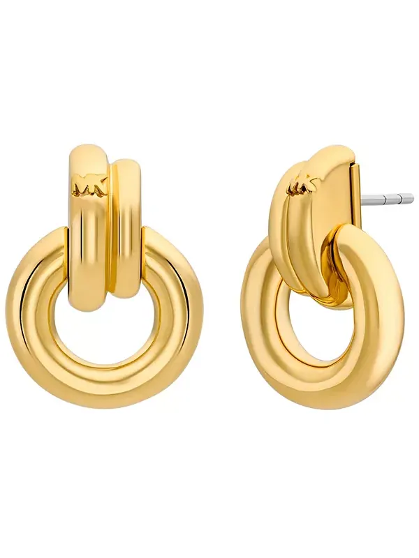 Серьги-Подвески в форме тора золотистого оттенка Michael Kors — изображение 1 из 3, оттенок золото