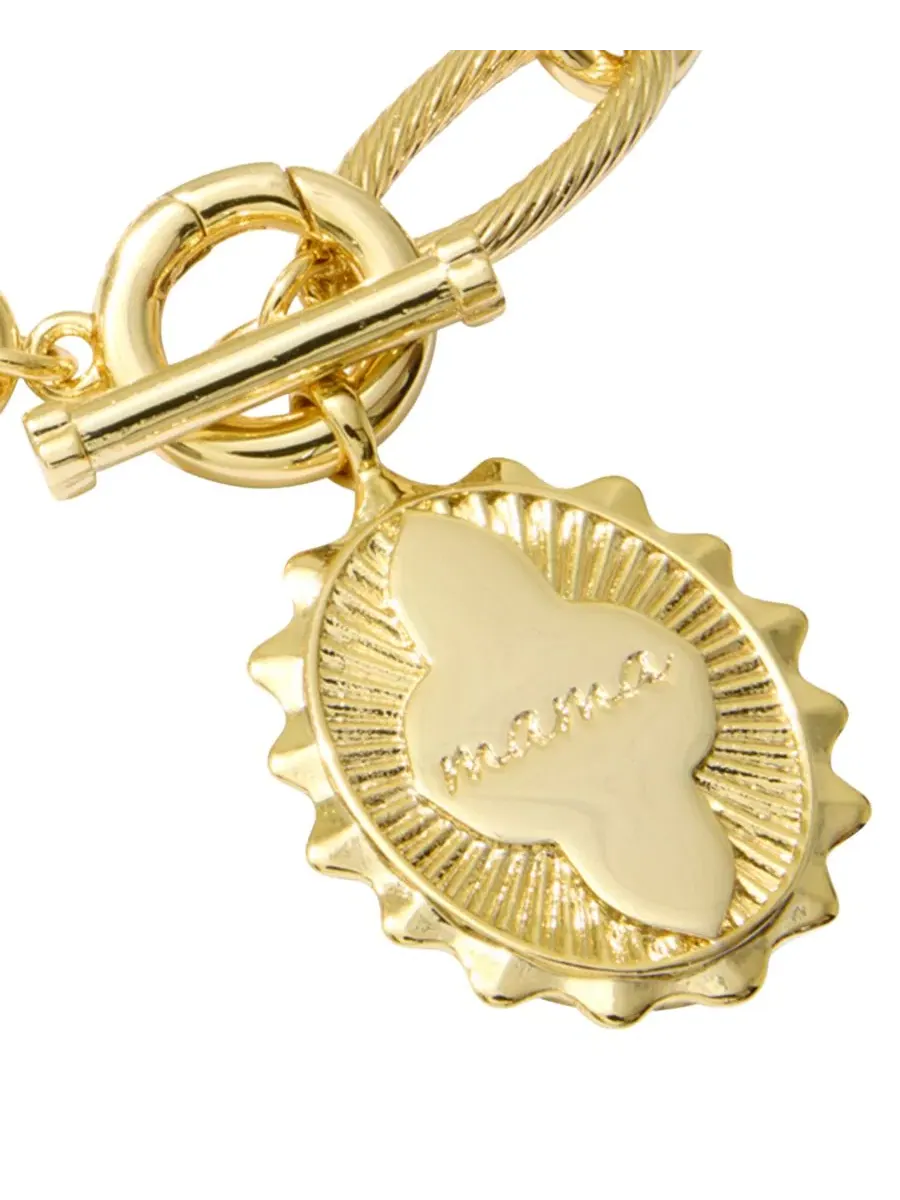 Браслет Mama из звеньев и цепочки с покрытием из 14-каратного золота Kendra Scott — изображение 2 из 3, оттенок золото