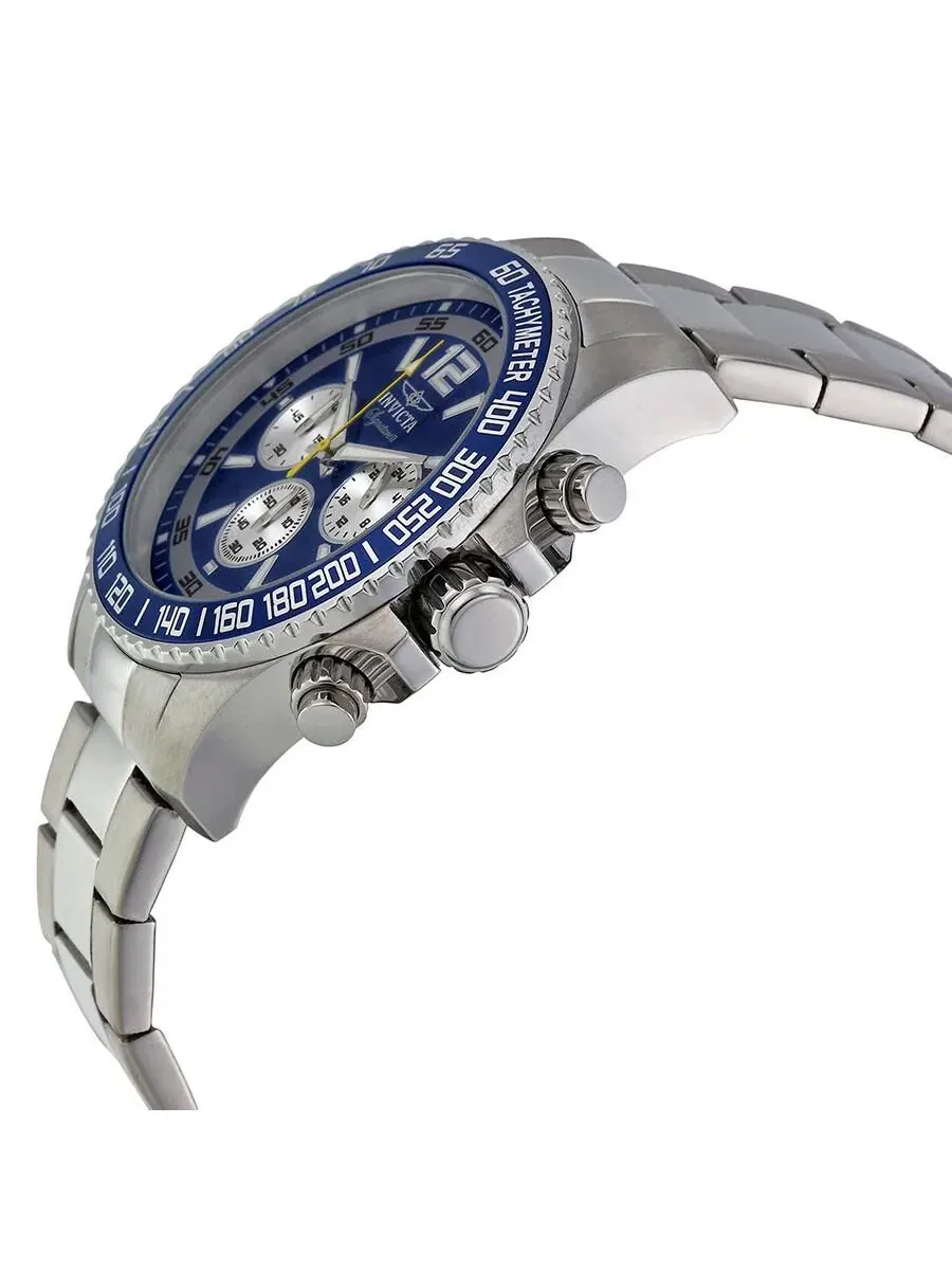 Мужские кварцевые часы-хронограф 7407 Signature с циферблатом Invicta — изображение 2 из 3, оттенок серебряный