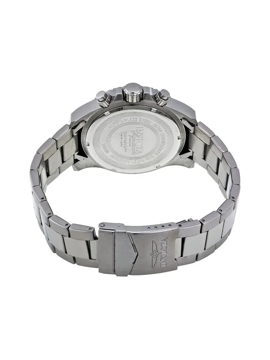 Мужские кварцевые часы-хронограф 7407 Signature с циферблатом Invicta — изображение 3 из 3, оттенок серебряный
