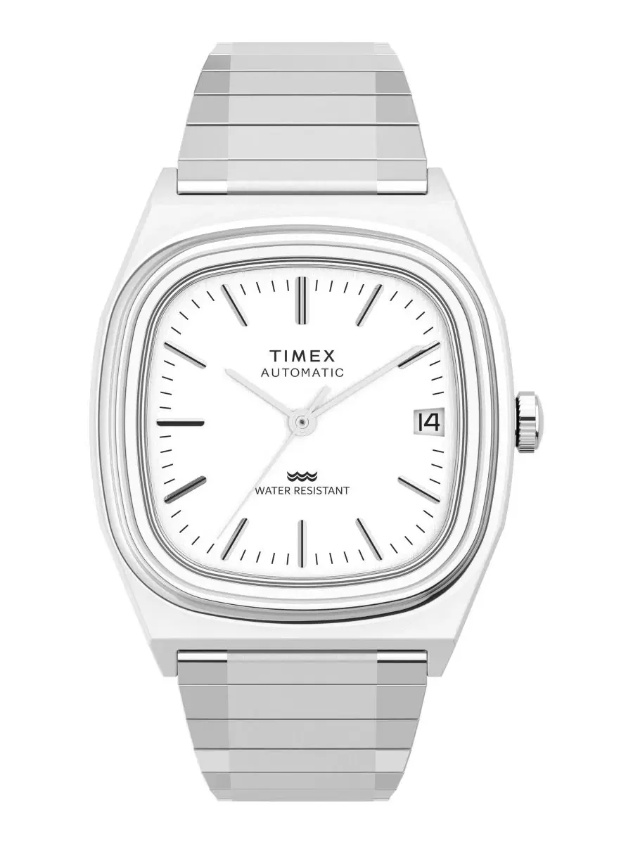 Наручные часы автоматические с браслетом из нержавеющей стали, 34 мм Timex