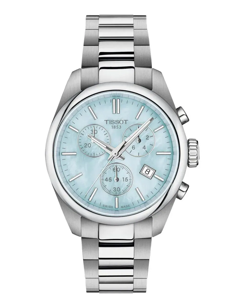 Женские часы с серым стальным браслетом 36 мм Tissot — изображение 1 из 6, оттенок синий