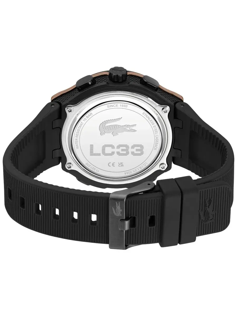 Мужские часы LC33 с хронографом, 44.8 мм Lacoste — изображение 2 из 8, оттенок черный
