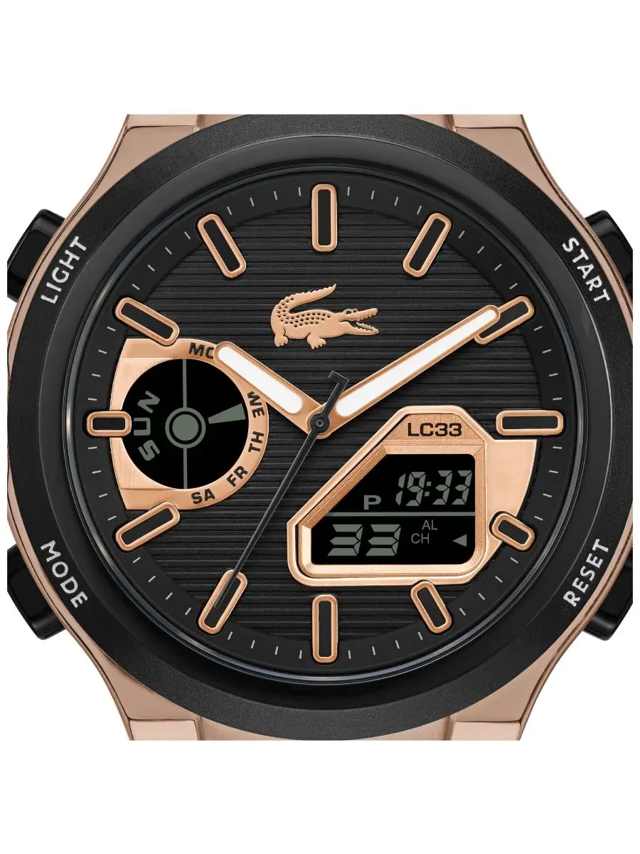Мужские часы LC33 с хронографом, 44.8 мм Lacoste — изображение 4 из 8, оттенок черный