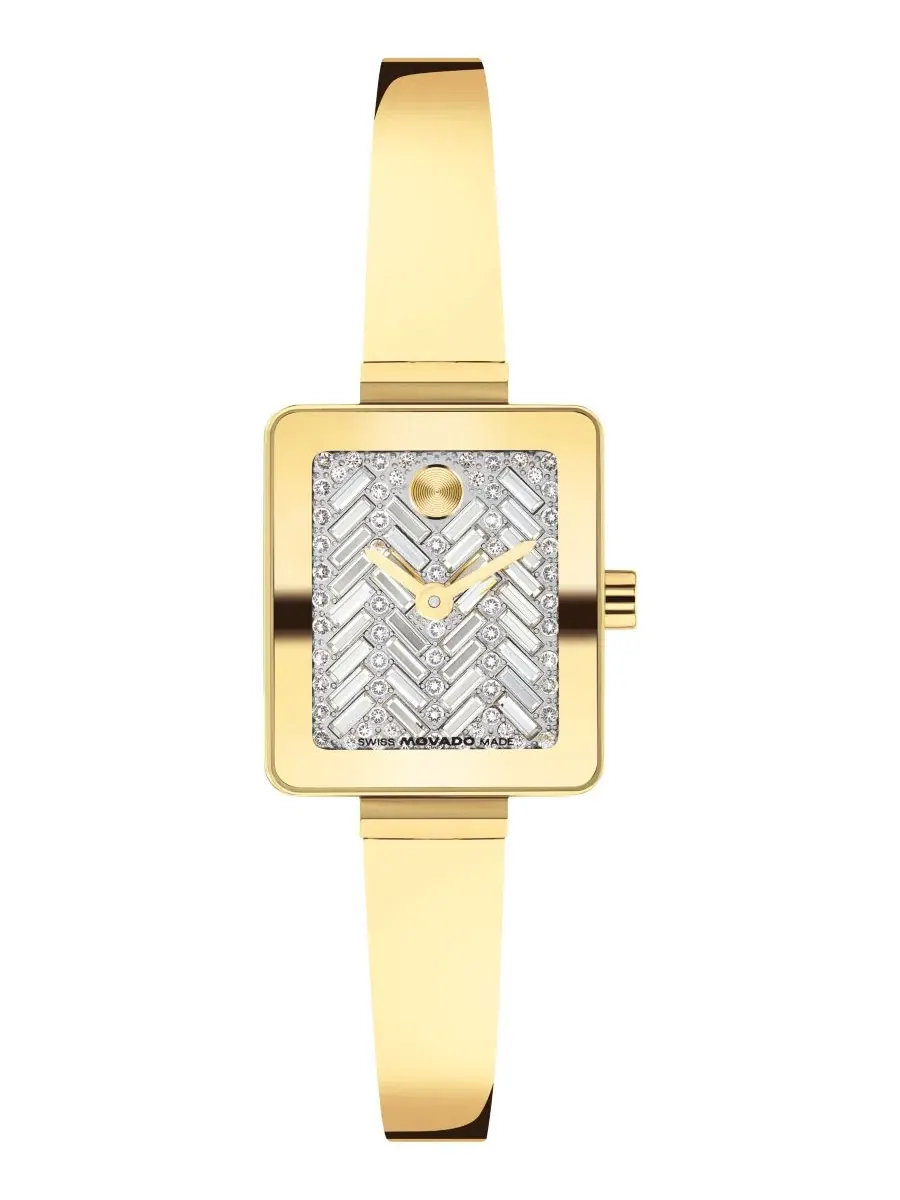 Женские часы Bold Tank Mini Bangle Swiss Quartz Ionic Plated Light Yellow Gold Steel, 20x23 мм — изображение 1 из 3