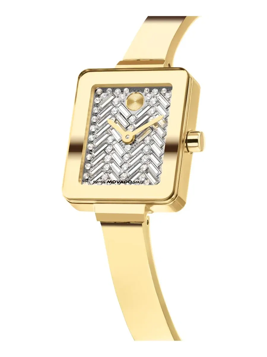 Женские часы Bold Tank Mini Bangle Swiss Quartz Ionic Plated Light Yellow Gold Steel, 20x23 мм — изображение 2 из 3