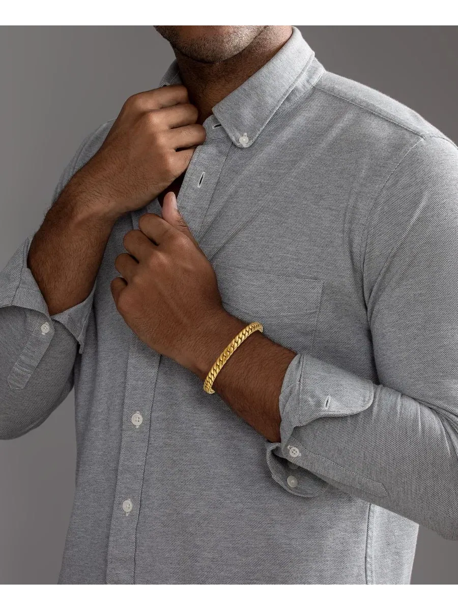 Браслет-цепочка Esquire Men's Jewelry, двухслойный — изображение 3 из 3, оттенок желтый
