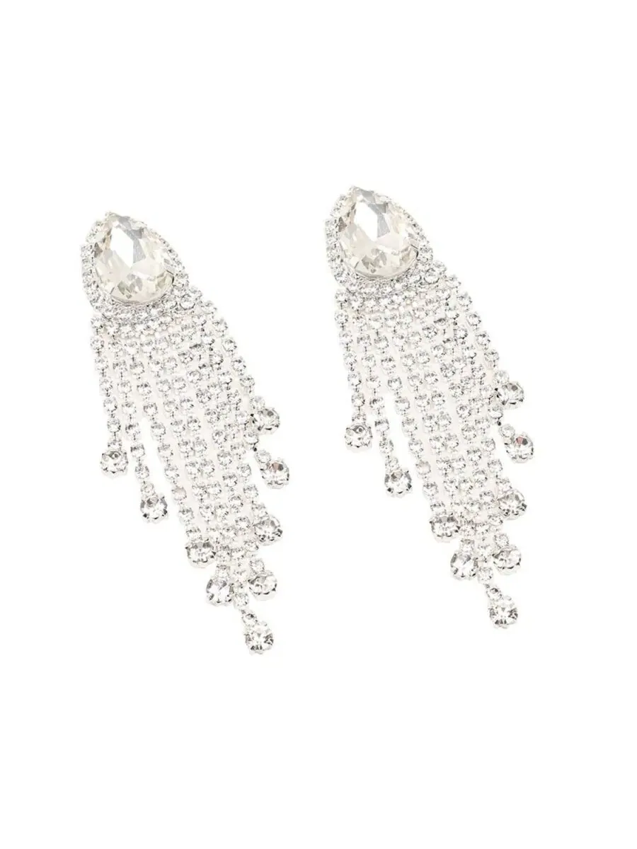 Серьги-подвески с каплевидным дизайном Teardrop Chain Drop SOHI — изображение 1 из 3, оттенок черный