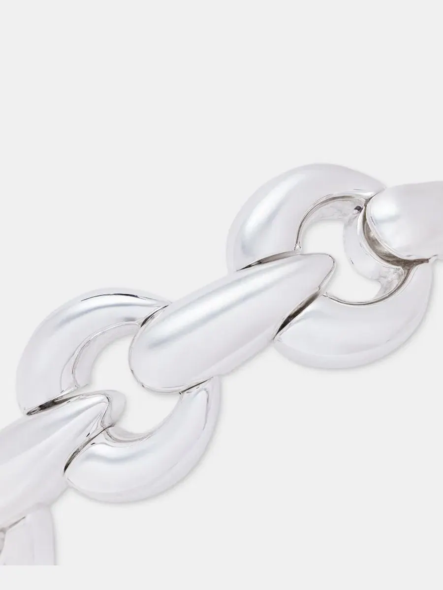 Браслет Puffy Linked Stretch Anne Klein — изображение 3 из 3, оттенок серебряный
