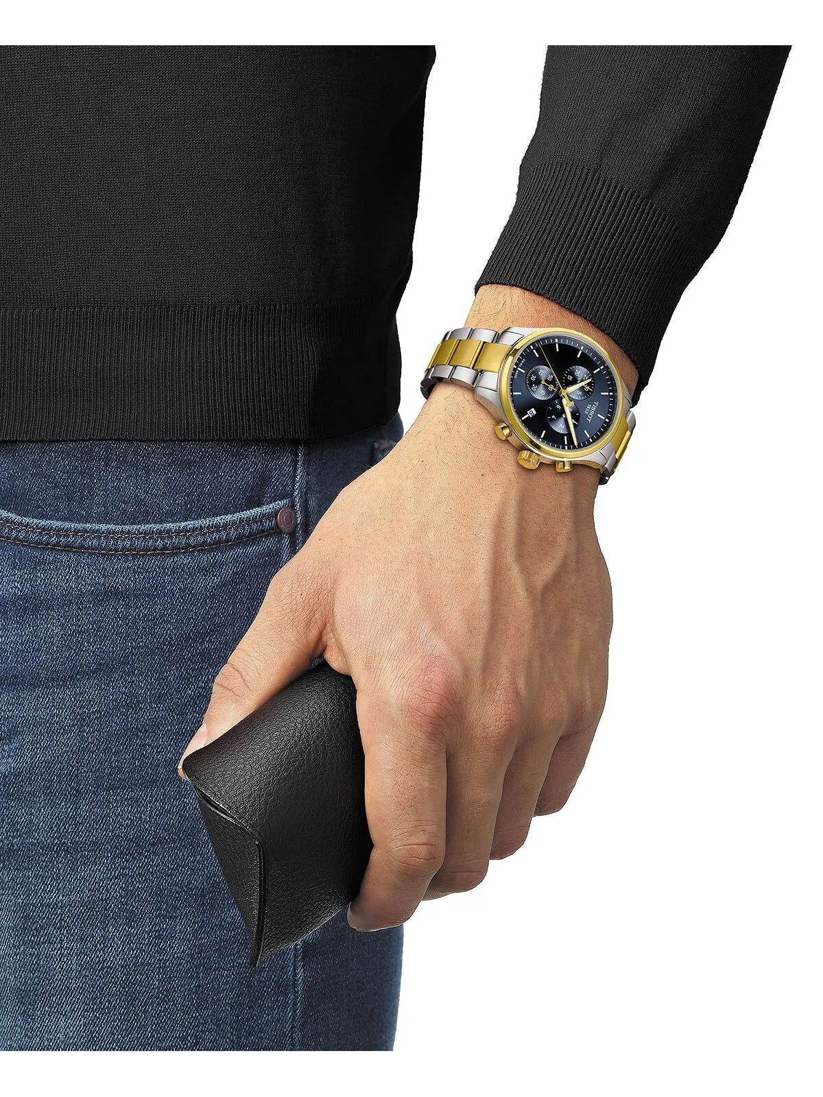Мужские швейцарские часы с хронографом Chrono XL, классические двухцветные часы-браслет из — изображение 5 из 10