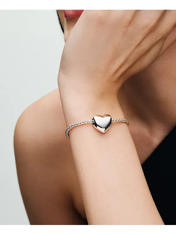 Большой серебряный брелок в форме сердца «Be Love» с гравировкой Pandora — изображение 3 из 3