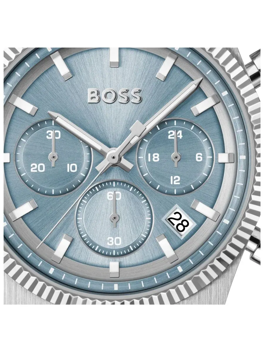 Мужские кварцевые часы Candor Prime Quartz Chrono из нержавеющей стали, 41 мм Hugo Boss — изображение 4 из 4